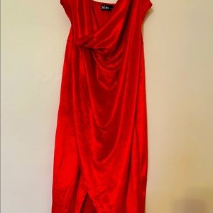 Women’s Ruched High Slit Dress Size L